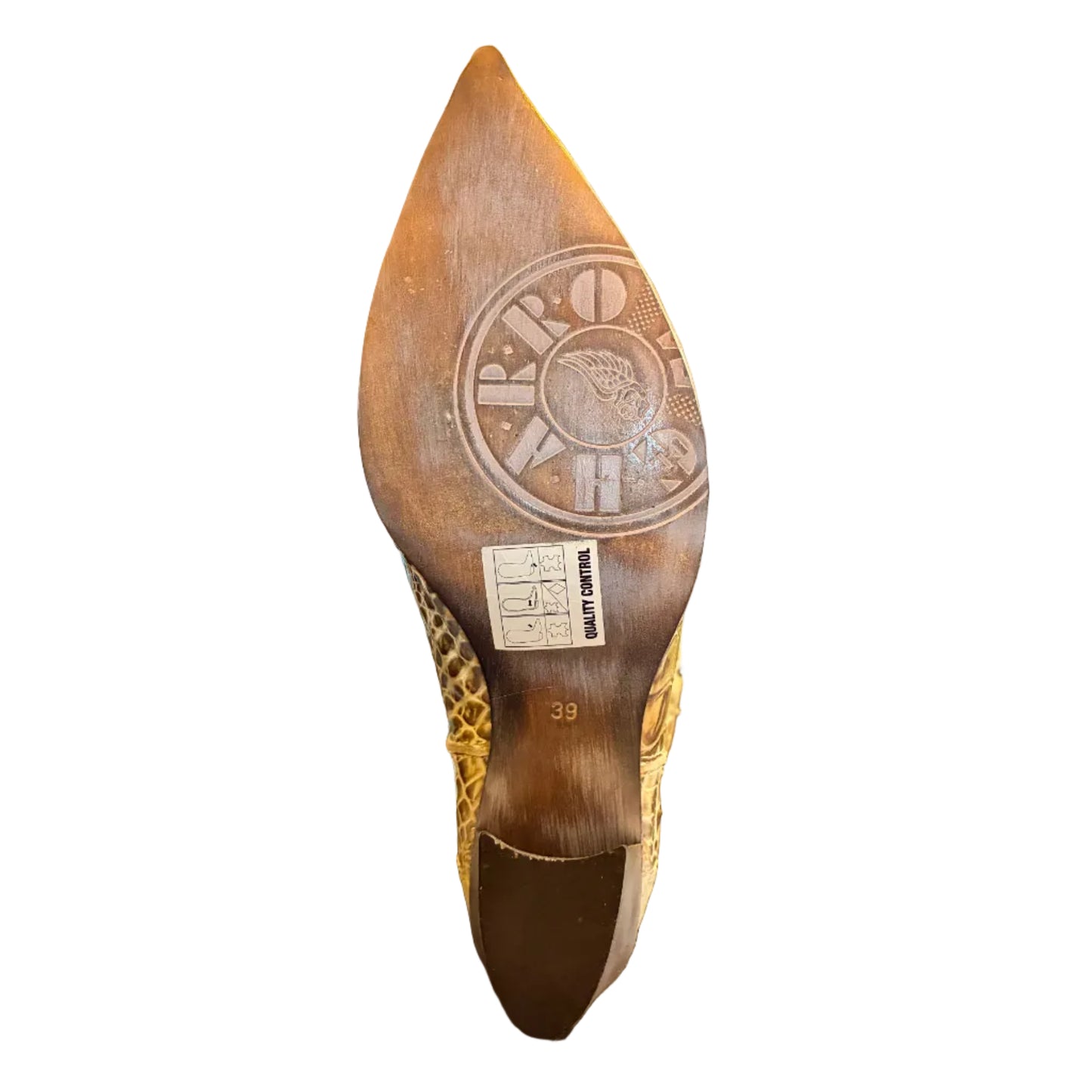 Botas El Charro Mujer Talla 39 Efecto Piel de Serpiente Vintage Western