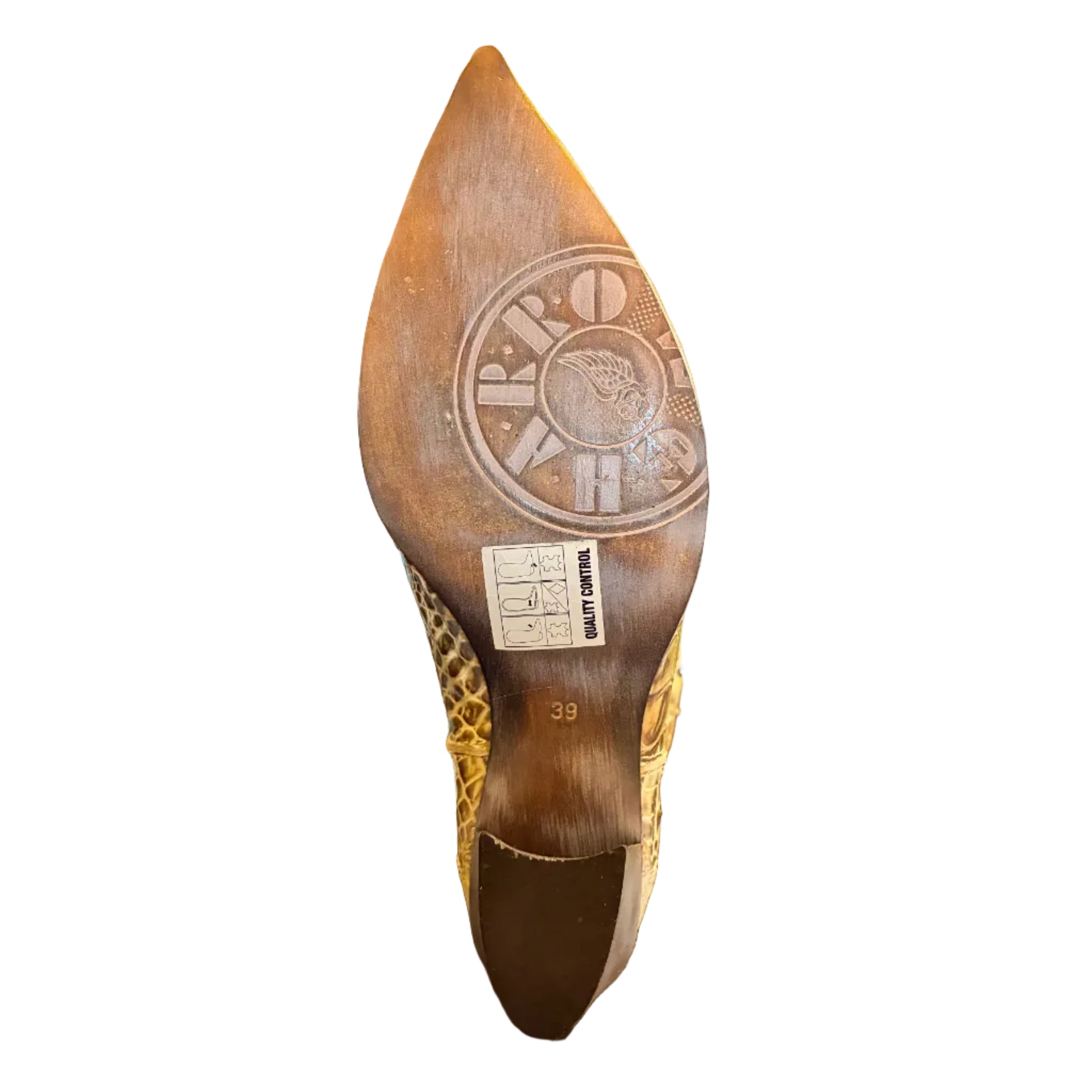 Botas El Charro Mujer Talla 39 Efecto Piel de Serpiente Vintage Western