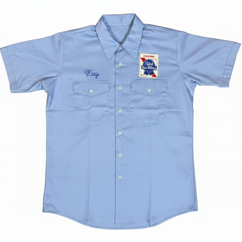 Camisa Vintage Workwear Pabst Blue Ribbon | Good Luck Vintage Las Palmas