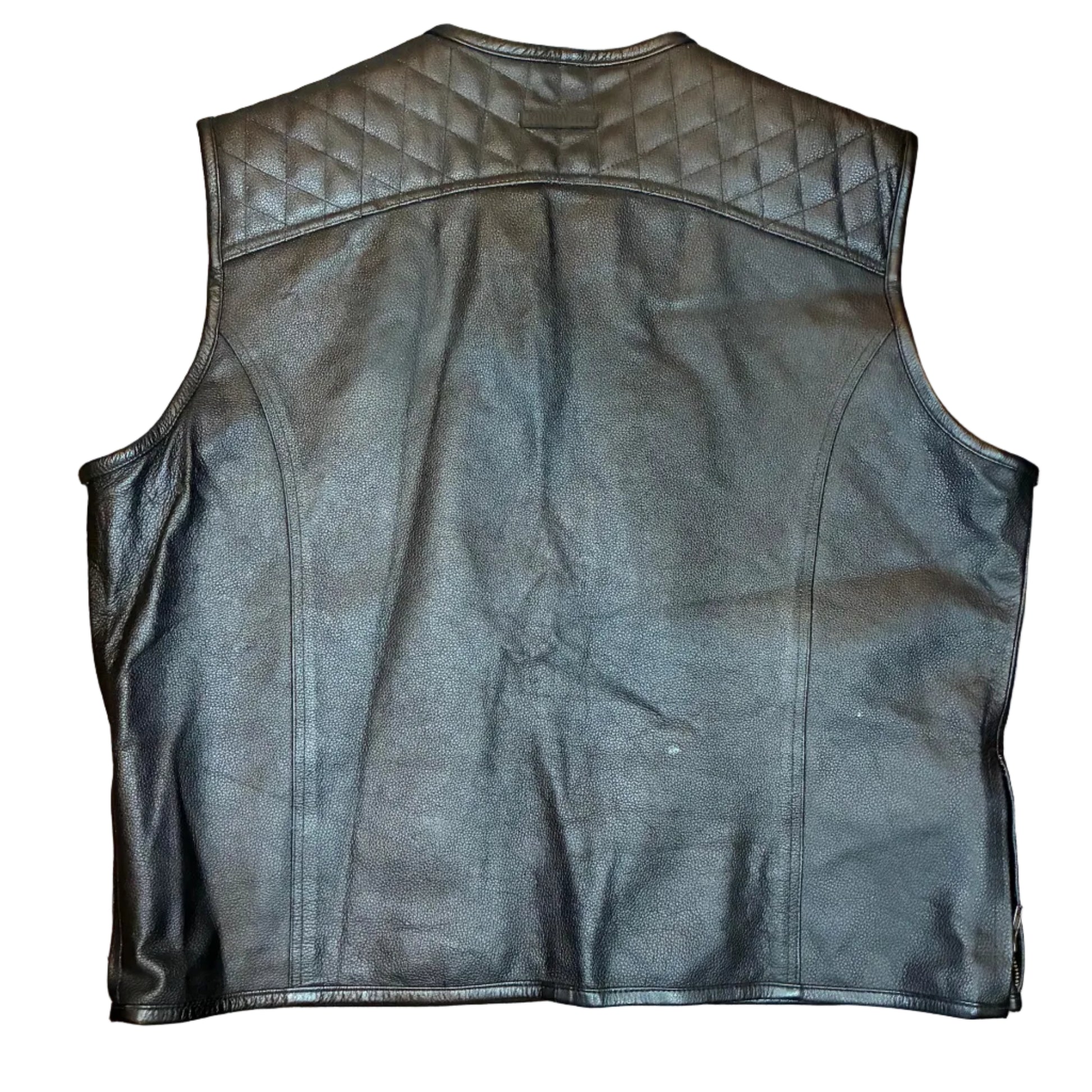 Chaleco De Piel Biker Talla XXL - Good Luck Vintage - Las Palmas de Gran Canaria