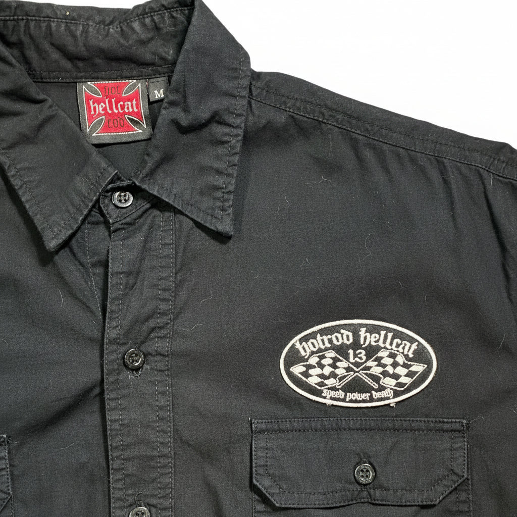 Camisa Vintage Hot Rod hell cat talla m . good luck vintage envíos desde las Palmas  a islas canarias.